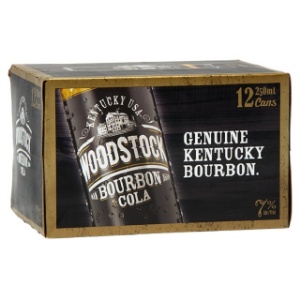 Picture of Woodstock 7% Bourbon & Cola 12pack Cans 250ml