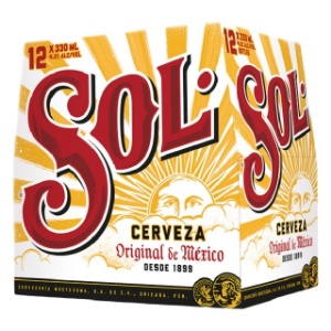 Picture of Sol Mexican Beer 12pack Bottles 330ml