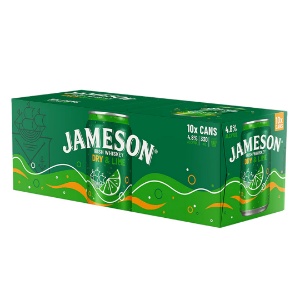 Picture of Jameson 4.8% DryLime 10pack Cans 330ml