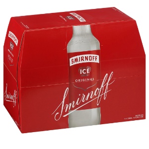 Picture of SmirnOff 5% Red Ice Vodka Lemon 10pack Bottles 300ml