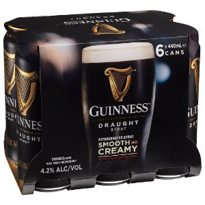 Picture of Guinness Irish Draught Stout 6pack Cans 440ml