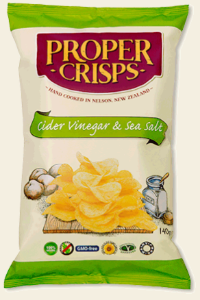 Picture of Proper Crisps Apple Cider Vinegar 140GM