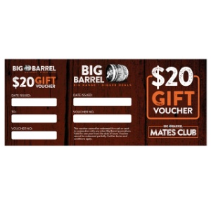 Picture of Big Barrel Gift Voucher $20.00
