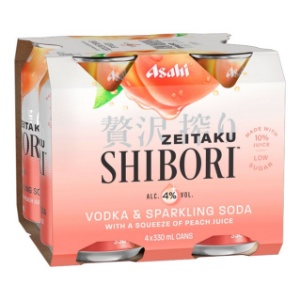 Picture of Shibori Vodka Peach 4pk 330ml