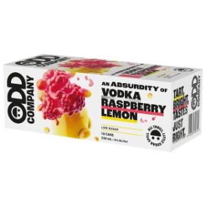 Picture of ODD Co Raspberry & Lemon 10pk Cans 330ml