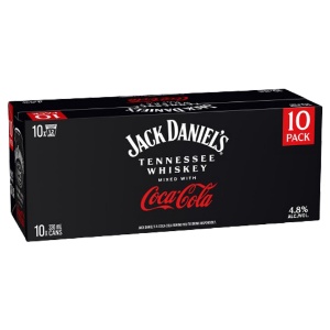 Picture of Jack Daniels n Coke 4.8% 10pack Cans 330ml