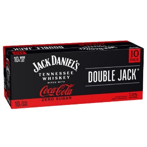 Picture of Jack Daniels Double Jack n Coke Zero 7% 10pack Cans 330ml