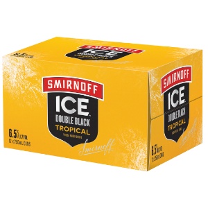 Picture of SmirnOff 6.5% Double Black Tropical Vodka 12pk Can 250ml
