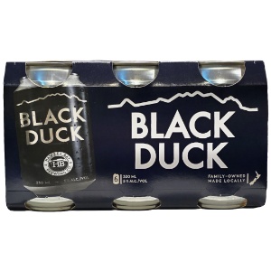 Picture of Hawke's Bay Brewing Co Black Duck 6pk Cans 330ml