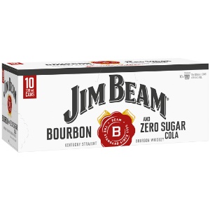 Picture of Jim Beam Bourbon & Zero Sugar Cola 10pk Cans 330ml