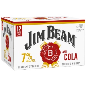 Picture of Jim Beam 7% Bourbon & Cola 12pk Cans 250ml