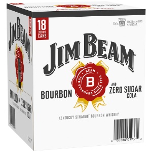 Picture of Jim Beam Bourbon & Zero Sugar Cola 18pk Cans 330ml