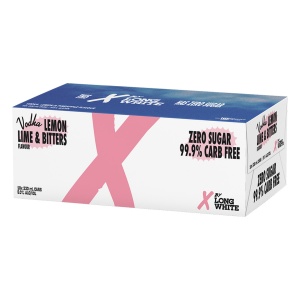 Picture of X by Long White Vodka Lemon Lime & Bitters 10pk Cans 330ml